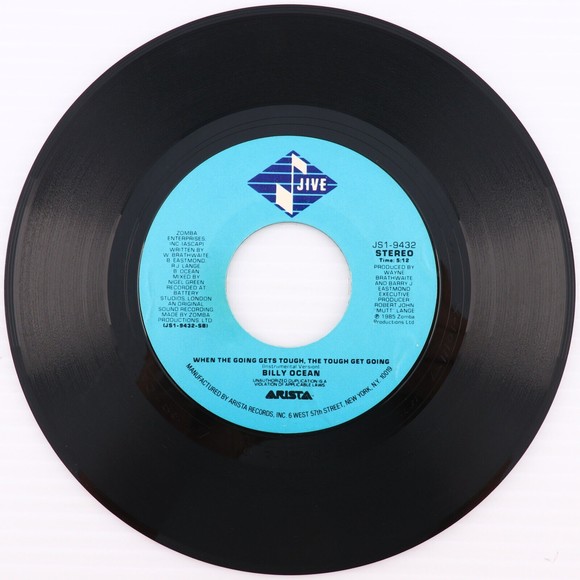Billy Ocean, When The Going Gets Tough, The Tough Get Going 45 rpm Single Record - Picture 7 of 8